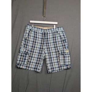 RedHead Shorts Mens 36 Blue Cargo Plaid Classic Pocket Outdoor Casual